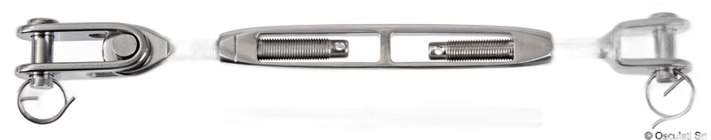 Tenditore per sartiame con cannula aperta in acciaio inox
