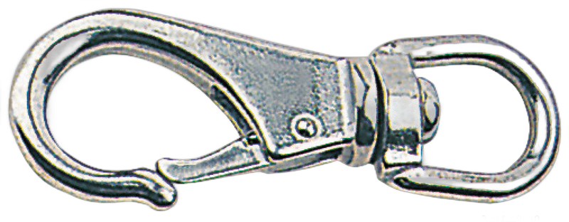 Moschettone in acciaio inox con girella
