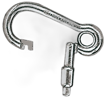 Moschettone in acciaio inox con apertura verso l'esterno