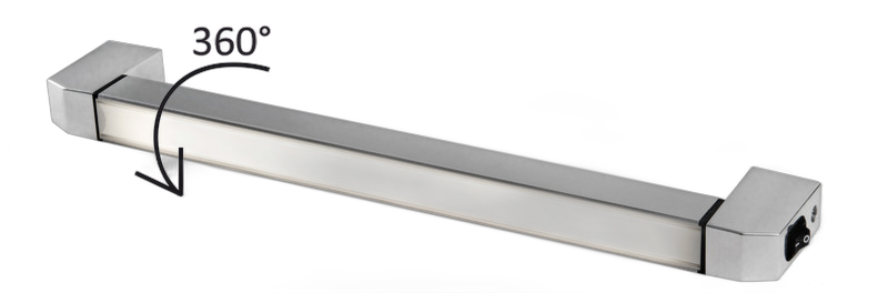 Plafoniera a LED Slash orientabile a 360°