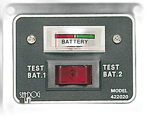 Pannello- test per 2 batterie con interruttore per azionarlo