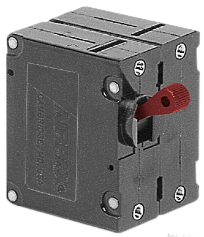 Interruttore AIRPAX / SENSATA automatici magneto/idraulici bipolari per corrente continua