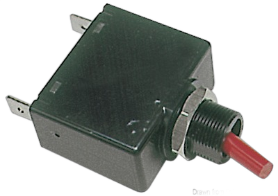 Interruttore AIRPAX/SENSATA a levetta magneto/idraulici con fusibile automatico ricaricabile
