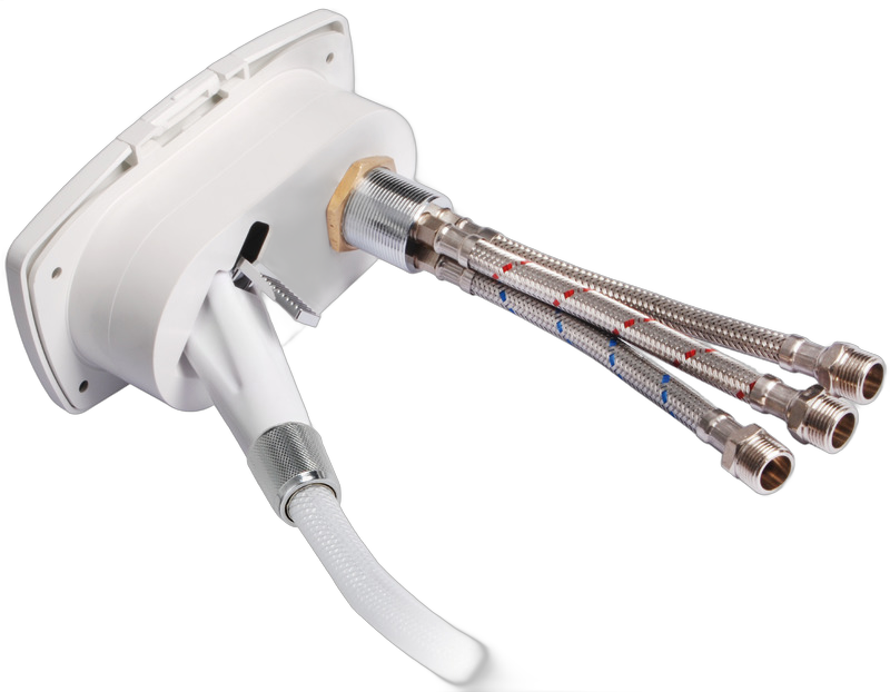 Box doccia New Edge con miscelatore e doccia a pulsante Boris