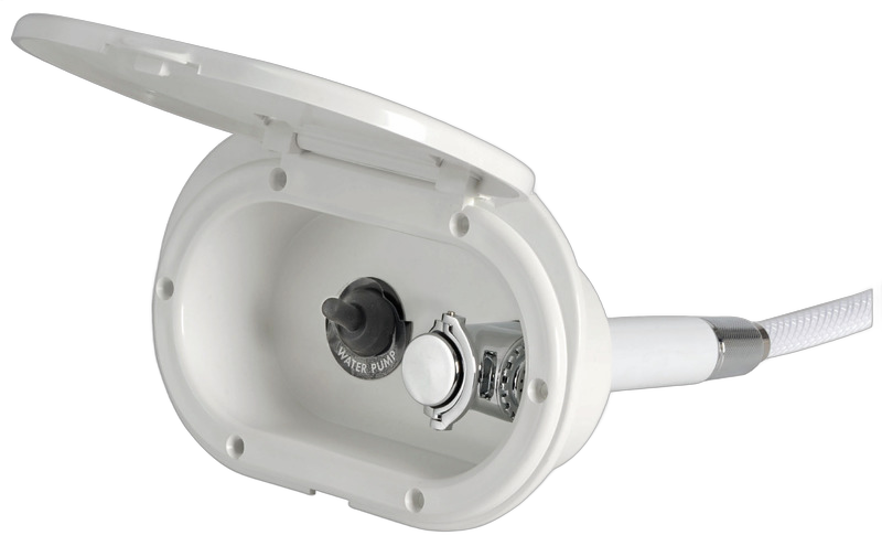 Box doccia con doccia a pulsante Mizar con interruttore stagno acceso / spento