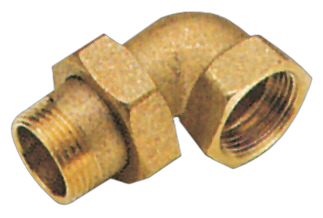 Foto Raccordo 3 pezzi a 90°maschio/femmina con tenuta sfero-conica e o-ring
