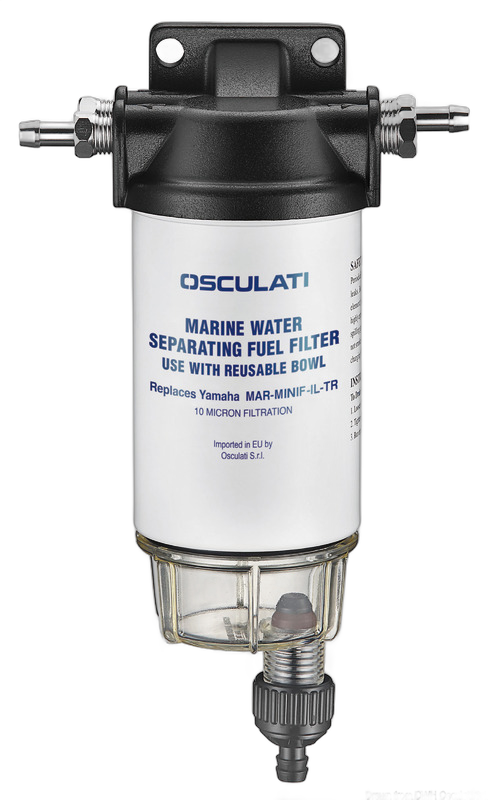 Filtro benzina + separatore acqua/carburante con cartuccia da 10 micron