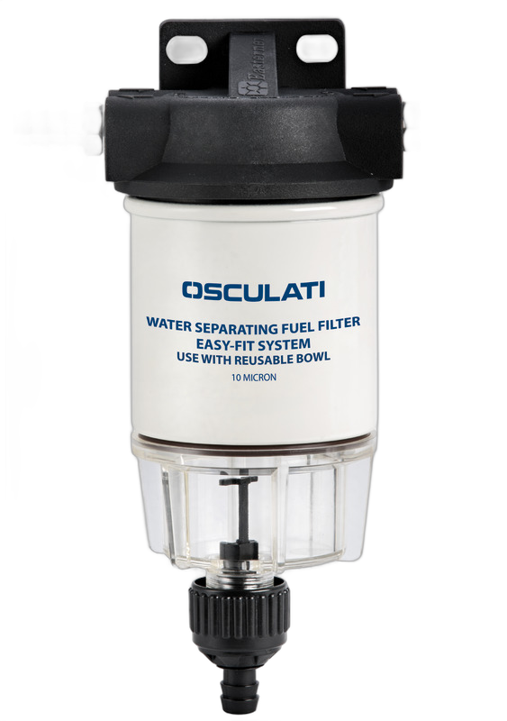 Filtro + separatore acqua/carburante con cartuccia da 10 micron