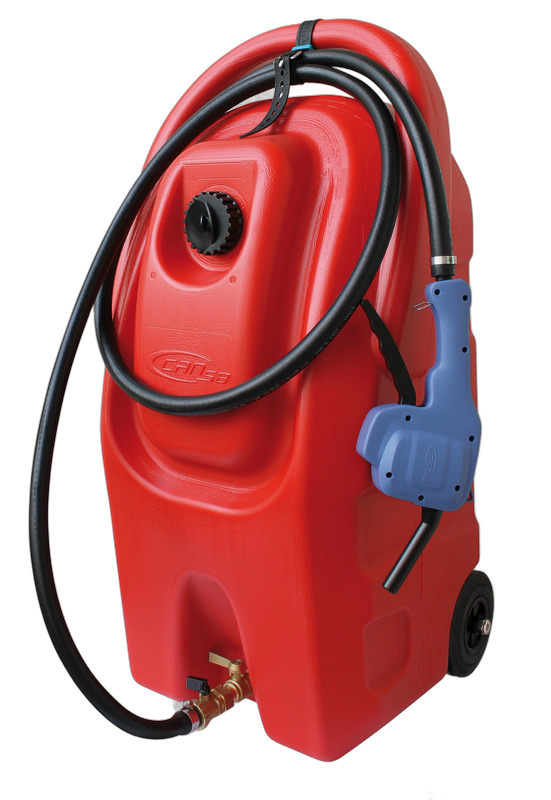 Serbatoio portatile con ruote per benzina