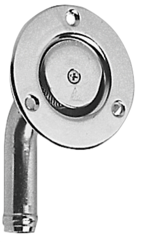 Sfiato carburante a 90° in acciaio inox a filo