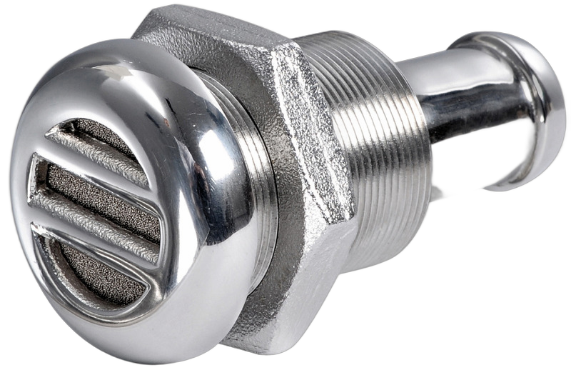Sfiato carburante in acciaio inox AISI 316 lucidato a specchio con anti-allagamento