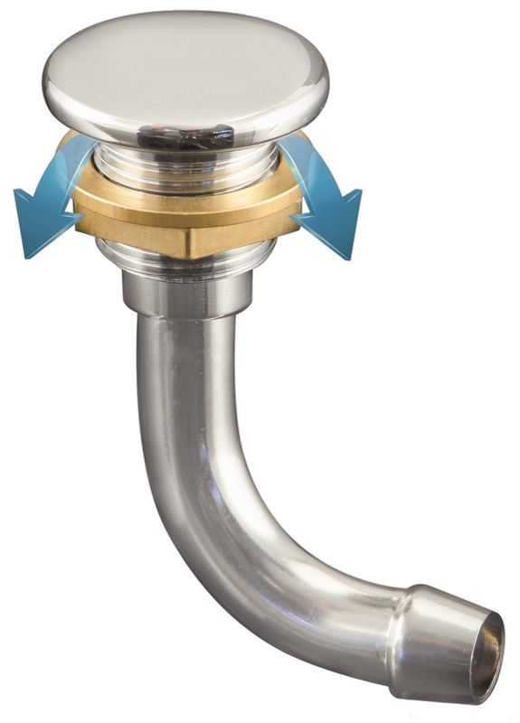 Sfiato carburante in ottone cromato Full Flush