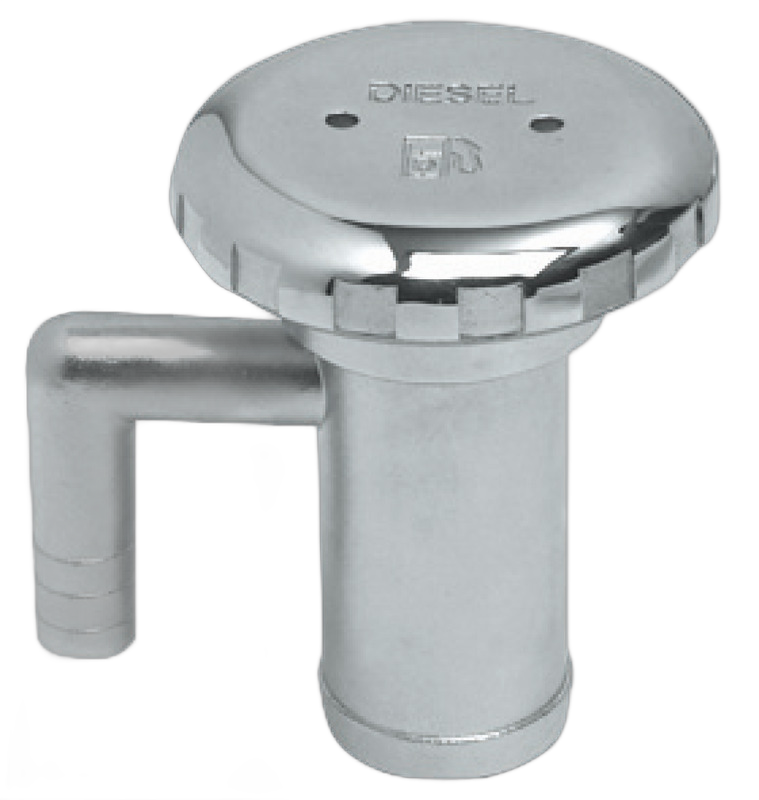 Tappo rifornimento in acciaio inox AISI 316 lucidato a specchio, con sfiato incorporato