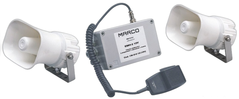 Tromba/fischio elettronico multifunzionale MARCO con segnali codificabili