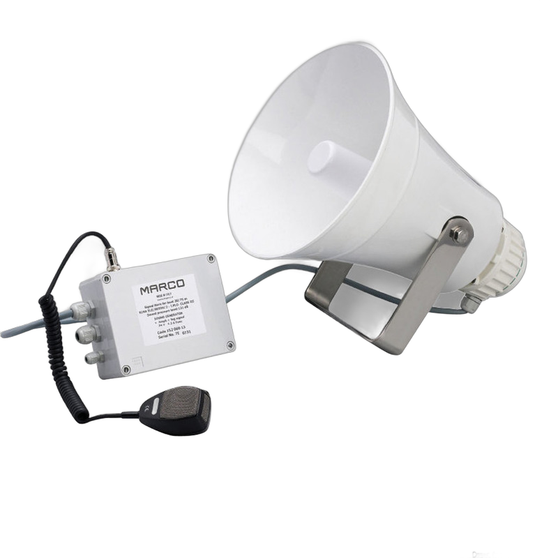 Tromba MARCO elettronica con amplificatore per imbarcazioni dai 20 ai 75 metri