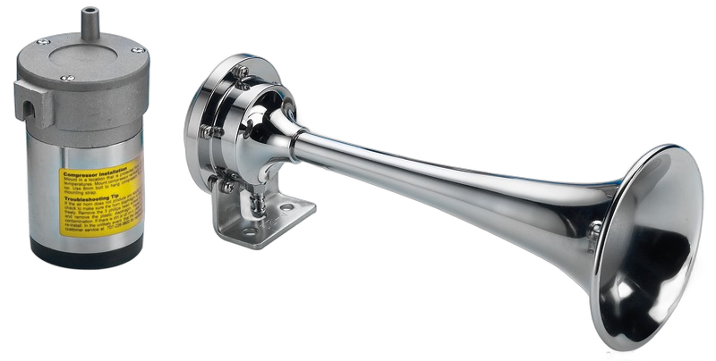 Tromba con compressore in ottone cromato per barche fino a 20 m