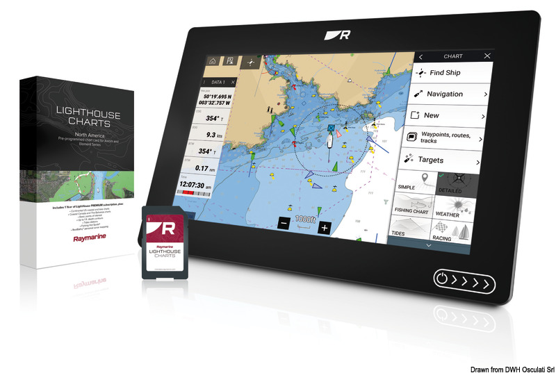 Lighthouse Chart RAYMARINE Mediterraneo