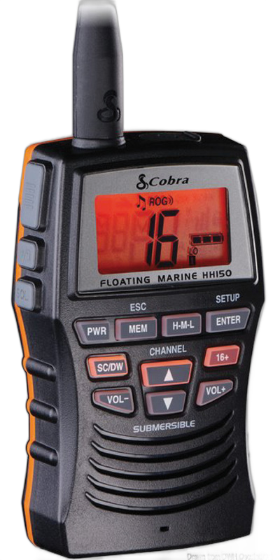 COBRA MARINE MR HH150FLTE, VHF portatile