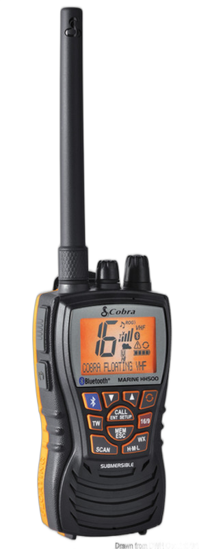 VHF COBRA MARINE MR HH500 Bluetooth galleggiante