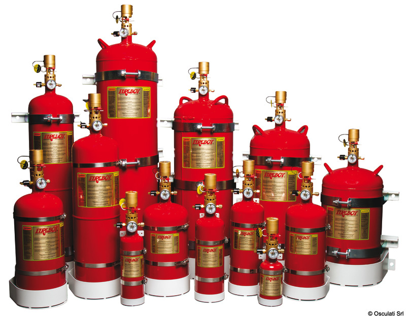 Estintori verticali FIREBOY ad agente pulito FK-5-1-12 con attivazione manuale/automatica