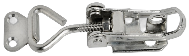 Chiusura a leva regolabile in acciaio inox con portalucchetto