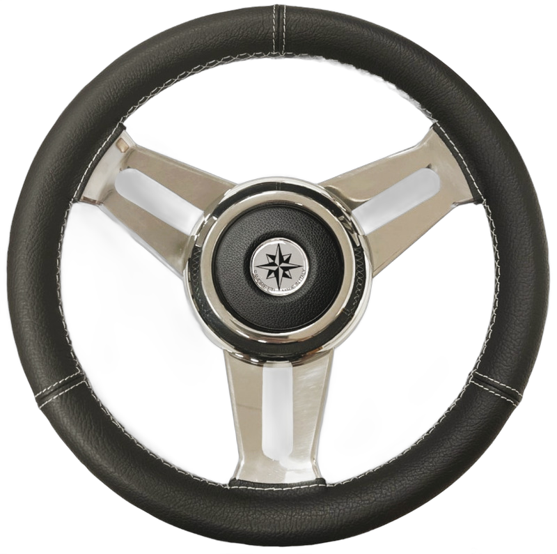 Volante con razze in acciaio inox