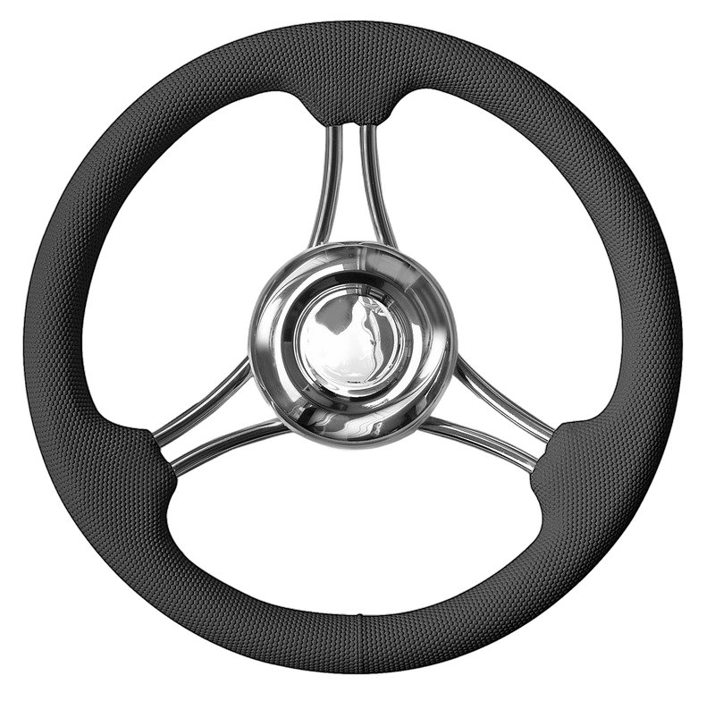 Volante con struttura in Acciaio Inox lucidato a specchio