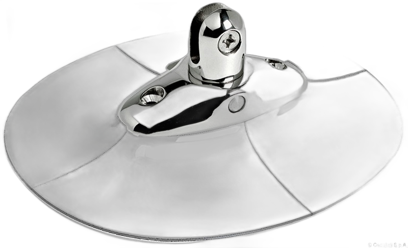 Basetta in acciaio inox per tendalini con supporto in EPDM per gommoni