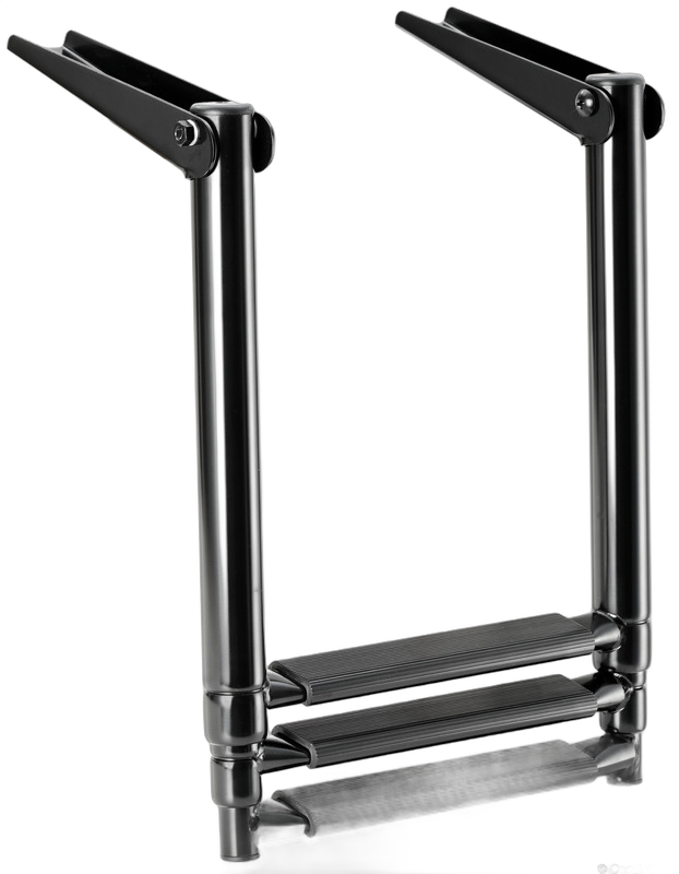 Scaletta telescopica per plancetta Total Black nera