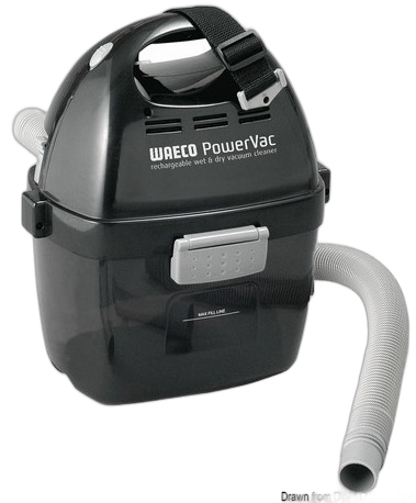 Aspirapolvere portatile WAECO autoalimentato Power-vac