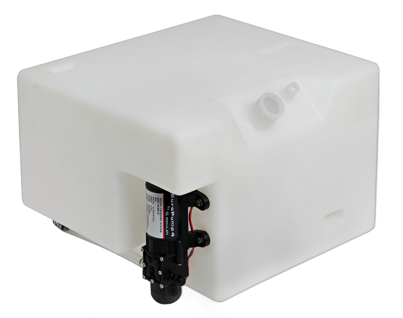 Serbatoio con autoclave, ruotatile di 90°