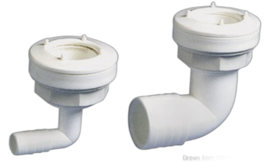 Bocchettone per serbatoio acqua flessibile a 90°