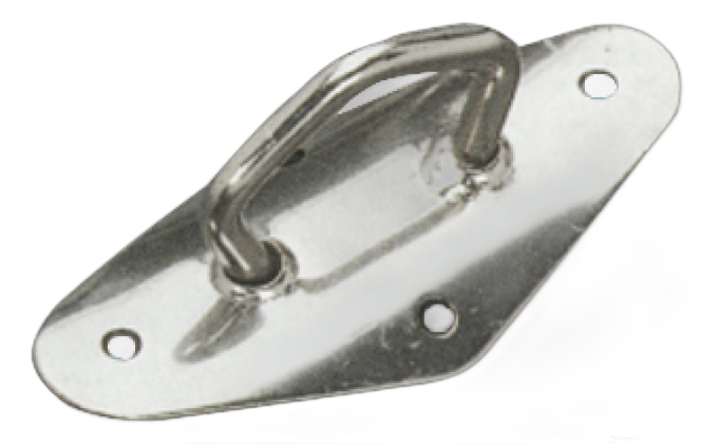 Attacco tangone inox su base curva verticale