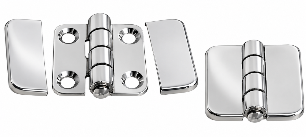 Cerniera c/copriviti Inox Aisi 316 mm. 35,7 x 40