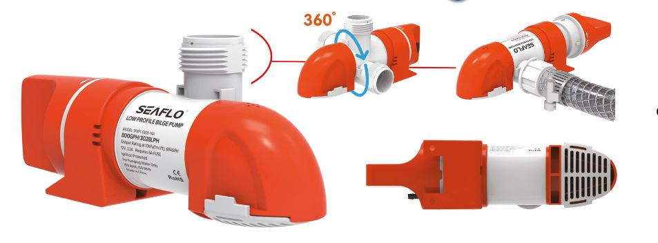 Pompa Seaflo Basso Profilo Autom. 800 ghp 24V